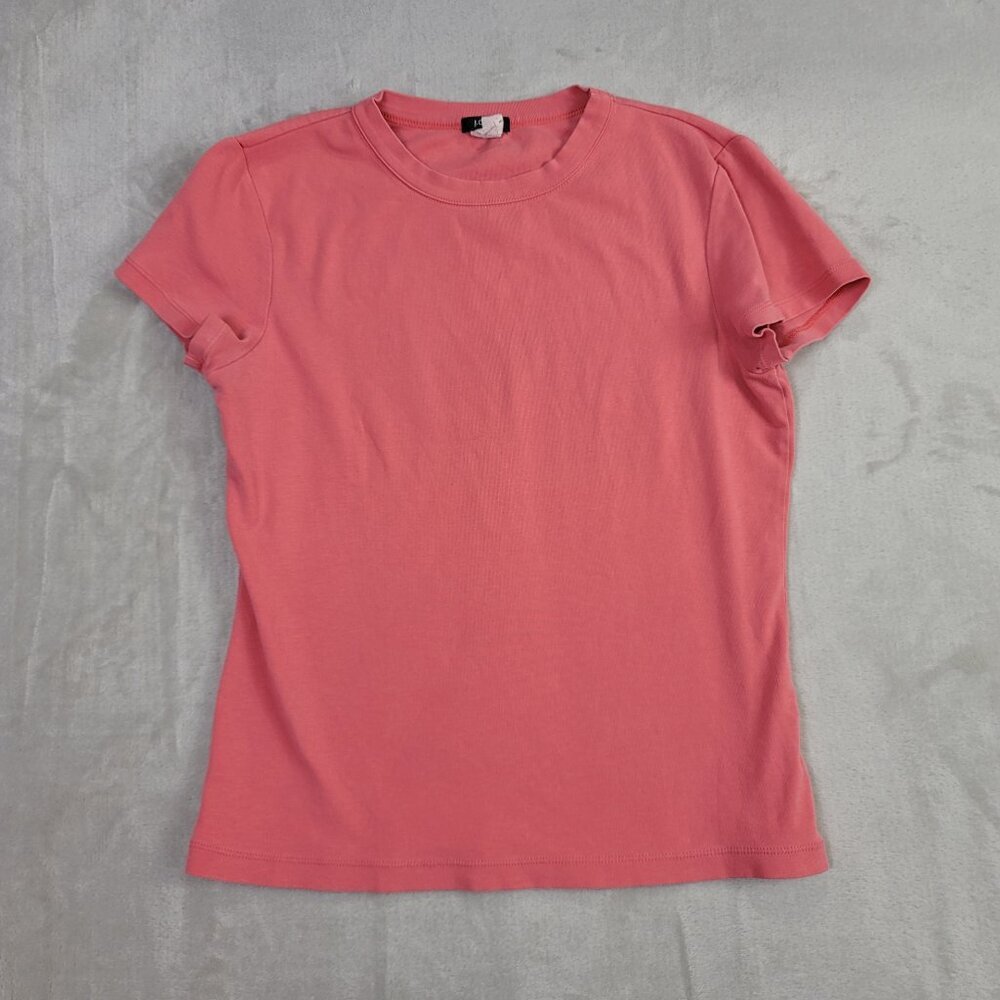 J. Crew Coral Pink Short-Sleeve Cotton Crewneck Women's T-Shirt | Size S